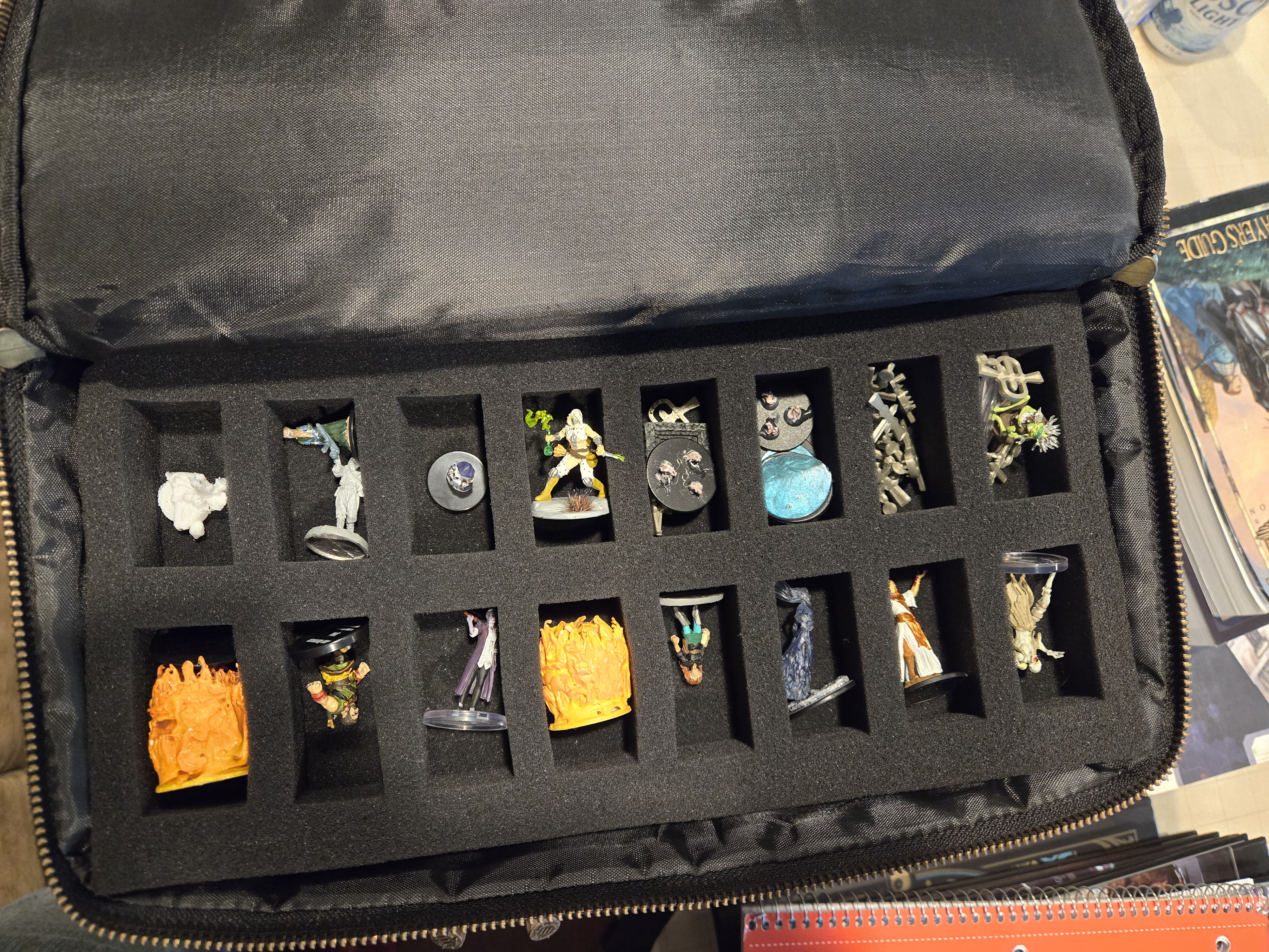 Several kinds of minis in foam inserts